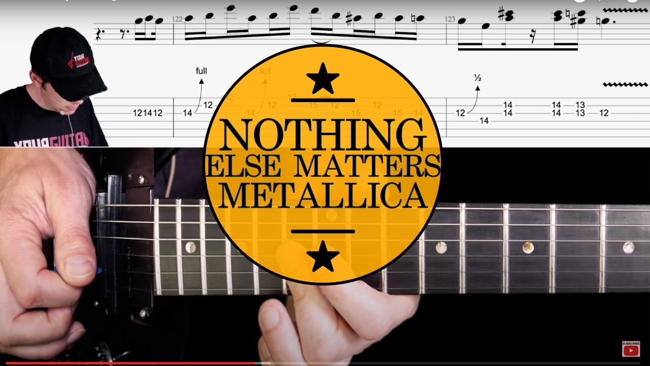 Nothing Else Matters Guitar Lesson Chords Solo Tutorial